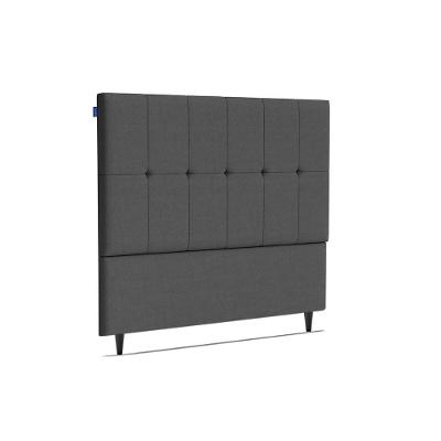 Cabeceira Piave Veluto Cinza Casal (8x140x120) - Ortobom