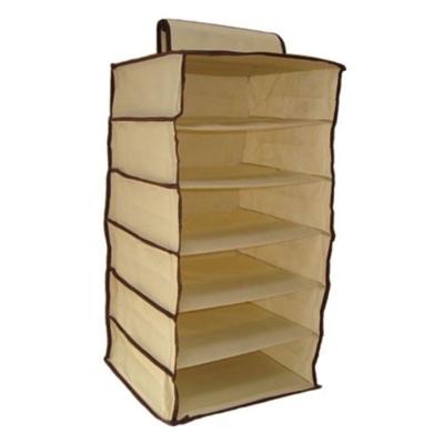 Organizador Guarda Roupa 6 Prateleiras Sapateira Vertical Closet Armário Cabide Portátil Mala Viagem