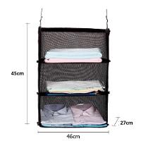 Organizador Mala Bagagem Roupas Suspenso 3 Andares Prateleira Viagem Bolsa Sacola Gancho Cabide - 7