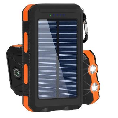 Carregador Portátil Power Bank Solar Usb Laranja – Energia Sustentável Em Qualquer Lugar