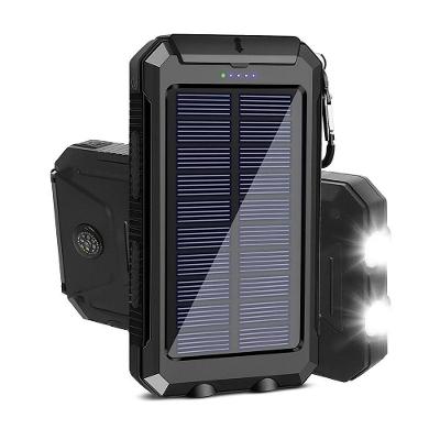 Carregador Portátil Power Bank Solar Usb Preto – Energia Sustentável Em Qualquer Lugar