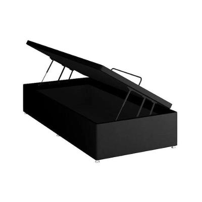 Base Baú Linho Preto Solteiro (88x188x39) - Ortobom