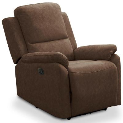 Poltrona Do Papai Reclinável Retrátil Lutz F04 Corino Marrom Lyam Decor