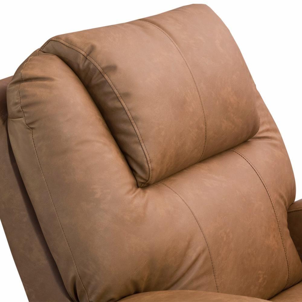 Poltrona Do Papai Retrátil Reclinável Com Porta-copos Celina F04 Couríssimo Marrom - Lyam Decor - 7