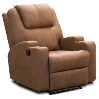 Poltrona Do Papai Retrátil Reclinável Com Porta-copos Celina F04 Couríssimo Marrom - Lyam Decor - 1