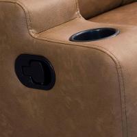 Poltrona Do Papai Retrátil Reclinável Com Porta-copos Celina F04 Couríssimo Marrom - Lyam Decor - 9