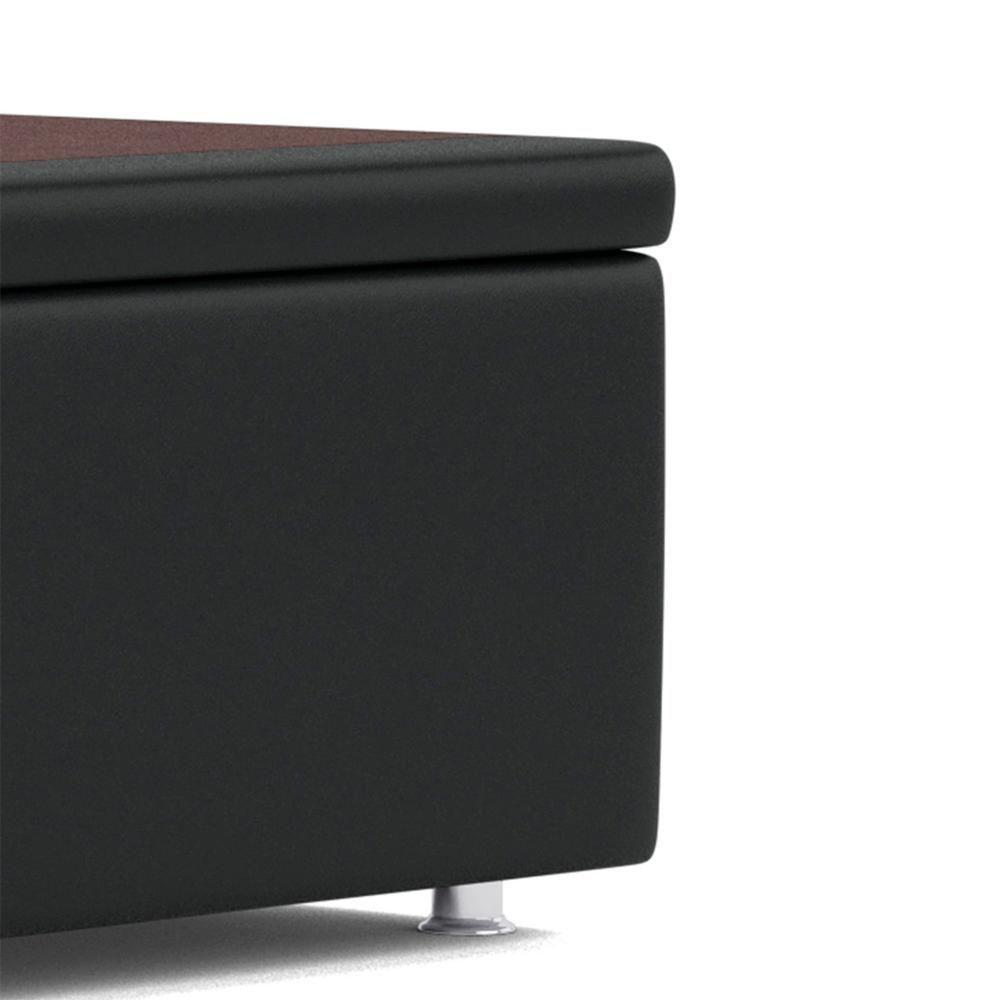 Base Baú Phy Preto Solteiro (88x188x39) - Ortobom - 7