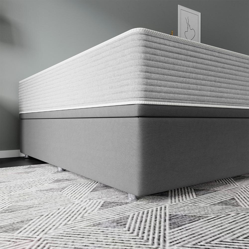 Base Baú Phy Camurça Cinza Solteiro (88x188x39) - Ortobom - 3