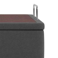 Base Baú Phy Camurça Cinza Solteiro (88x188x39) - Ortobom - 6