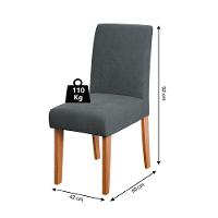 Conjunto Sala De Jantar Mesa 1,36m Trento 4 Cadeiras Trieste Dobuê Madeirado/grafite