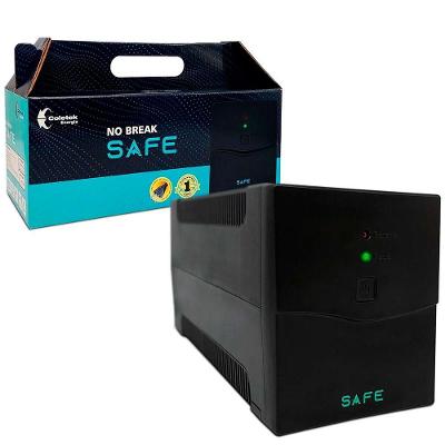 Nobreak Coletek Safe600, 600va, Entrada Bivolt, Saída 115v, 1x Bateria 12v-7ah, 4 Tomadas - Preto