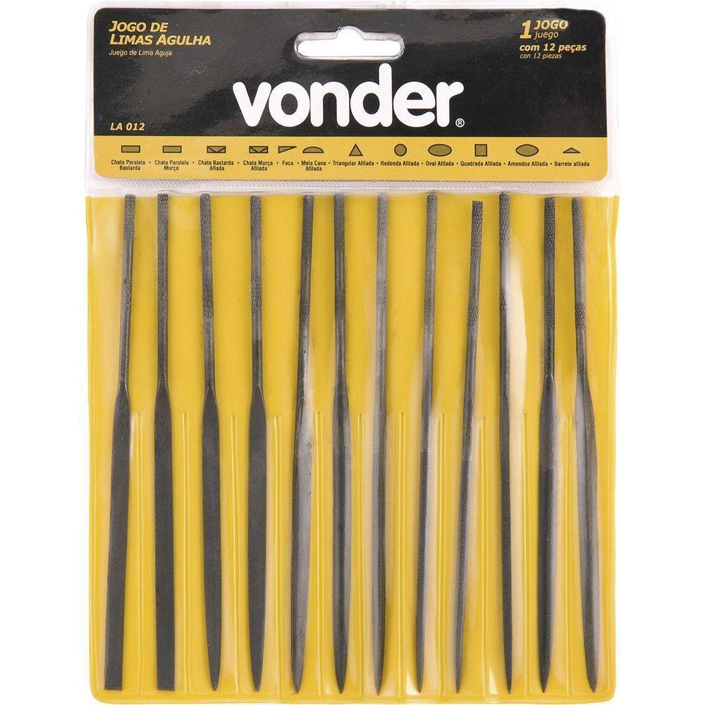 Jogo Lima Agulha 140mm Sem Cabo Com 12 Peças La012 - Vonder - 2