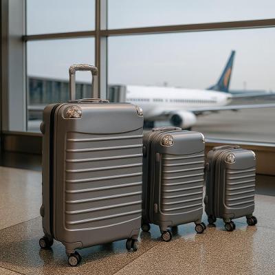 Conjunto Mala Viagem Abs Rigidas 3 Tamanhos P M G Bordo Rodinhas 360 Giratoria Cadeado Segredo Senha