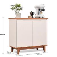 Aparador Buffet Balcão 2 Com Gaveta Portas Estoril Off Freijo - 2