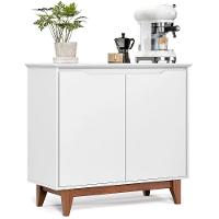 Aparador Buffet Balcão 2 Com Gaveta Portas Estoril Branco - 3