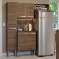 Armário De Cozinha Compacta 156 Cm Rustic Emilly Madesa 03 Rustic - 1