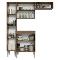 Armário De Cozinha Compacta 156 Cm Rustic Emilly Madesa 03 Rustic - 5