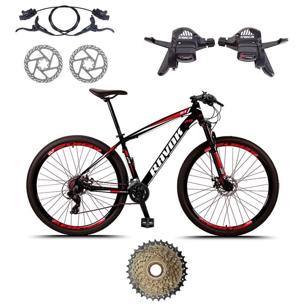 Bicicleta Aro 29 Alumínio Freio Hidráulico 24 Marchas Quadro 19" Azul Rosa - 3