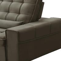 Sofá Retrátil Reclinável Para Sala 3 Lugares 250cm Nebrasca F04 Veludo Marrom - Lyam Decor - 3
