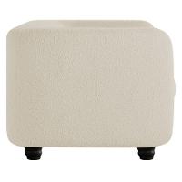 Sofá 3 Lugares Luxo Recepção Escritorio Sala Veneza 200cm Linho - Doce Sonho Móveis Bege - 8