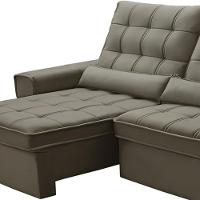 Sofá Retrátil Reclinável Para Sala 3 Lugares 230cm Nebrasca F04 Veludo Marrom - Lyam Decor - 6