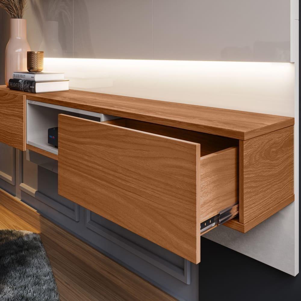 Painel Para Tv Letonia Off White Perolizado-jequitiba - 4