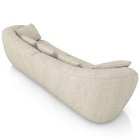 Sofá 3 Lugares Para Sala Living Orgânico 212cm Eça P08 Linho Itacaré Bege - Lyam Decor - 3