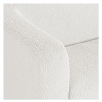 Sofá 3 Lugares Luxo Recepção Escritorio Sala Veneza 180cm Bouclé - Doce Sonho Móveis Branco