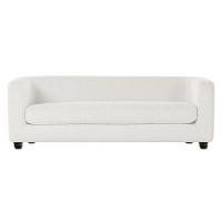 Sofá 3 Lugares Luxo Recepção Escritorio Sala Veneza 180cm Bouclé - Doce Sonho Móveis Branco - 7