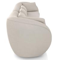 Sofá 3 Lugares Para Sala Living Orgânico 212cm Eça P08 Veludo Bege - Lyam Decor - 7