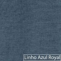 Sofá 3 Lugares Luxo Recepção Escritorio Sala Veneza 200cm Linho - Doce Sonho Móveis Azul Royal