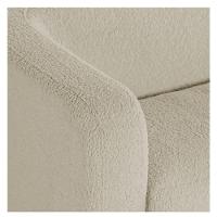 Sofá 3 Lugares Luxo Recepção Escritorio Sala Veneza 200cm Bouclé - Doce Sonho Móveis Bege - 10