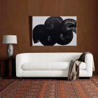 Sofá 3 Lugares Luxo Recepção Escritorio Sala Veneza 200cm Bouclé - Doce Sonho Móveis Branco - 2