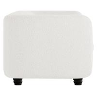 Sofá 3 Lugares Luxo Recepção Escritorio Sala Veneza 200cm Bouclé - Doce Sonho Móveis Branco - 7