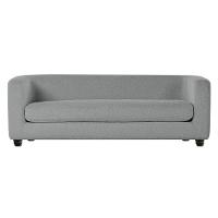Sofá 3 Lugares Luxo Recepção Escritorio Sala Veneza 180cm Bouclé - Doce Sonho Móveis Cinza - 5