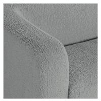 Sofá 3 Lugares Luxo Recepção Escritorio Sala Veneza 180cm Bouclé - Doce Sonho Móveis Cinza - 6