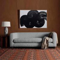 Sofá 3 Lugares Luxo Recepção Escritorio Sala Veneza 180cm Bouclé - Doce Sonho Móveis Cinza - 8