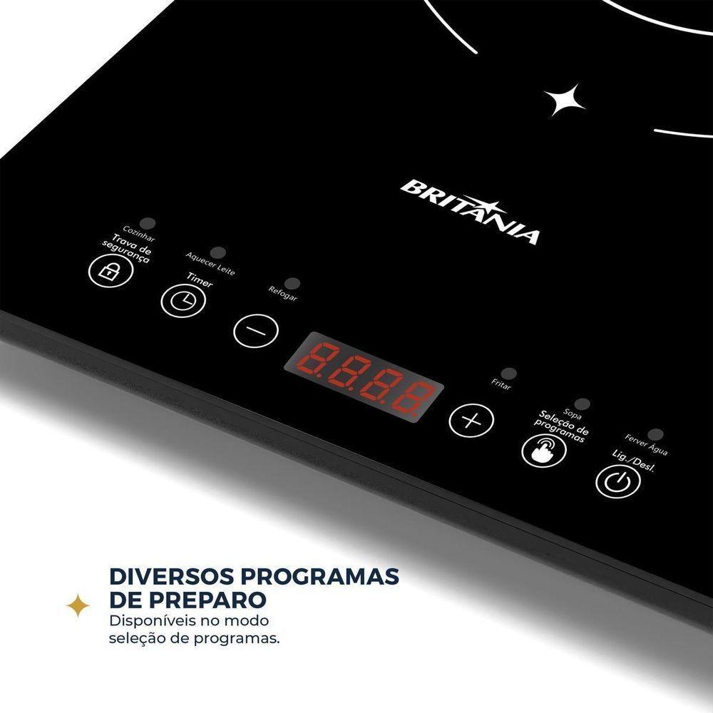 Cooktop de Indução Britânia Portátil  BCTE10A 110V - 4