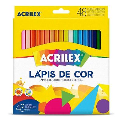 Lápis De Cor Sextavado 9648 48 Cores - Acrilex