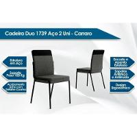 Kit 6 Cadeiras Sala Jantar Duo 1739 6 Uni Pretografite Preto Carraro - 5