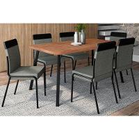 Cadeira De Cozinha Duo 1739 Kit 6 Uni Preto Grafite Preto - 7