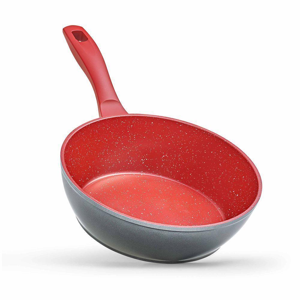 Panelas Polishop Day By Day Family Size, Sauté Grand E Tampa De Vidro Ichef 24cm Vermelha - 1