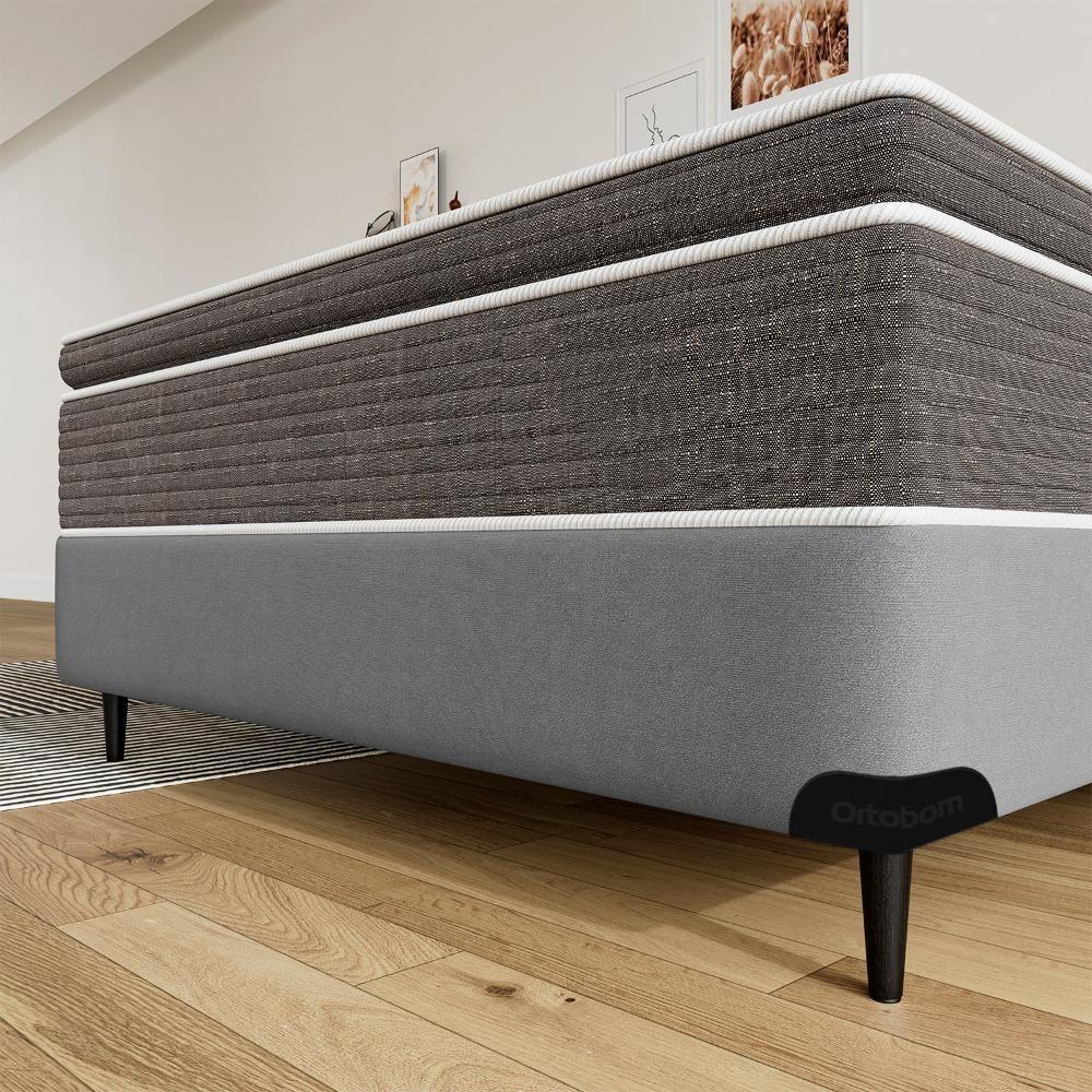 Base Sommier Camurça Cinza Casal (138x188x30) - Ortobom - 2