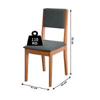 Conjunto Sala De Jantar Mesa 1,60m 6 Cadeiras Trento Dobuê Madeirado/grafite