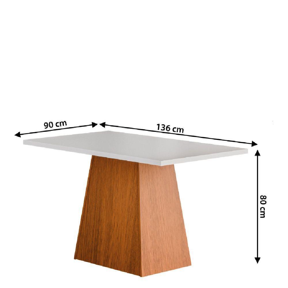 Conjunto Sala De Jantar Mesa 1,36m 4 Cadeiras Trento Dobuê Madeirado / Preto - 3