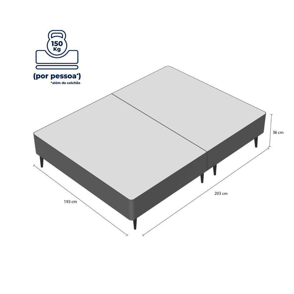 Base Sommier Camurça Marrom Sup King (193x203x23) - Ortobom - 6