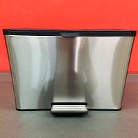 Lixeira Tripla Coleta Seletiva Em Aço Inox 30 Litros – 3 Cestos Com Pedal 3 Em 1 Ecológica Luxo - 6