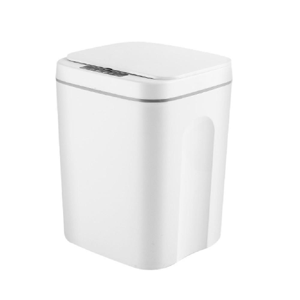 Lixeira Inteligente 16 Litros Automática Com Sensor De Movimento Recarregável Usb Branco - Bivolt - 1