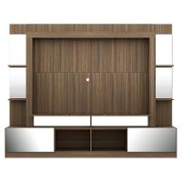 Rack Estante com Painel Tv 65 e Espelho Oslo Madeirado - 1