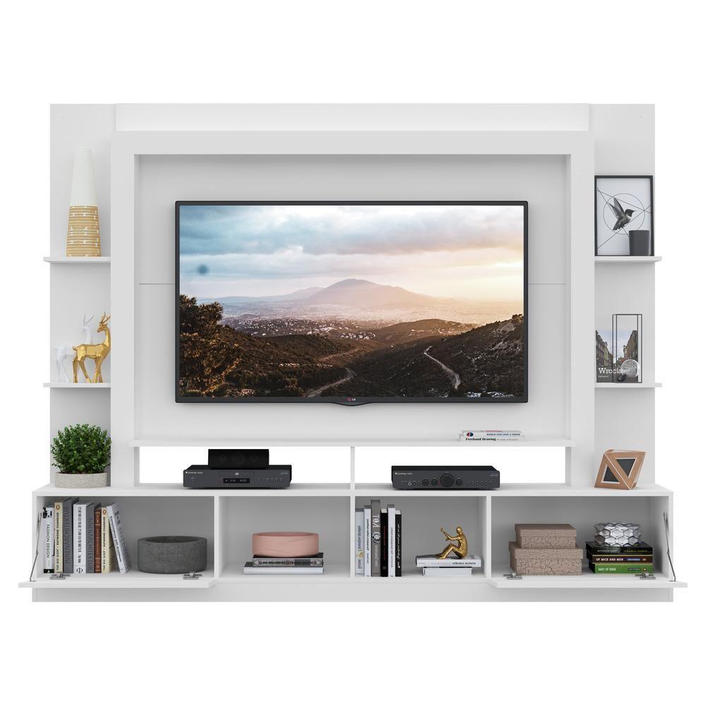 Rack Estante com Painel Tv 65 e 2 Portas Oslo Branco - 2